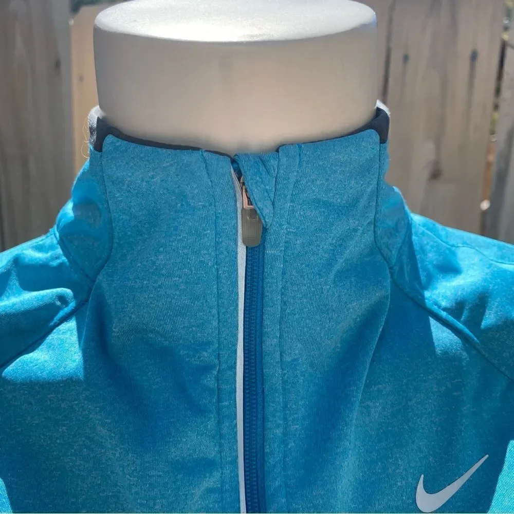 Nike aqua blue dry fit jacket size small